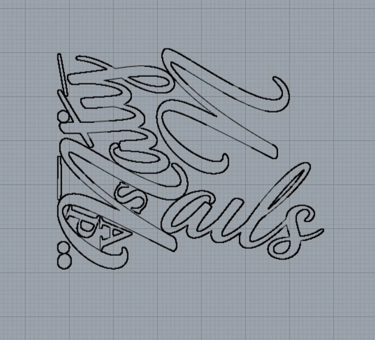 Anidado de las letras para optimizar el corte de metacrilato