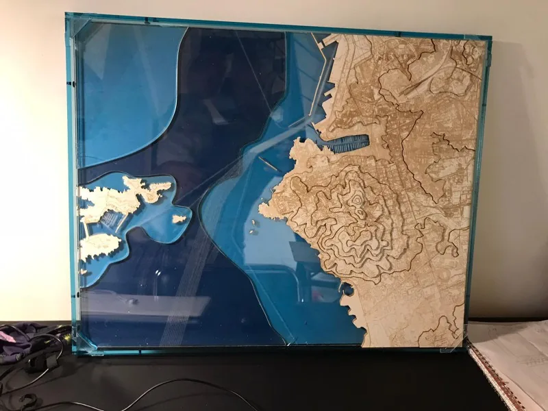 Detalle de un mapa 3D personalizado