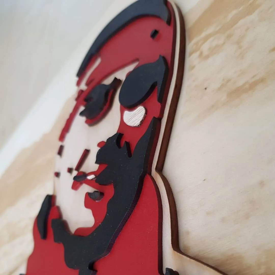 Cuadro decorativo por capas pintado y montado a medida