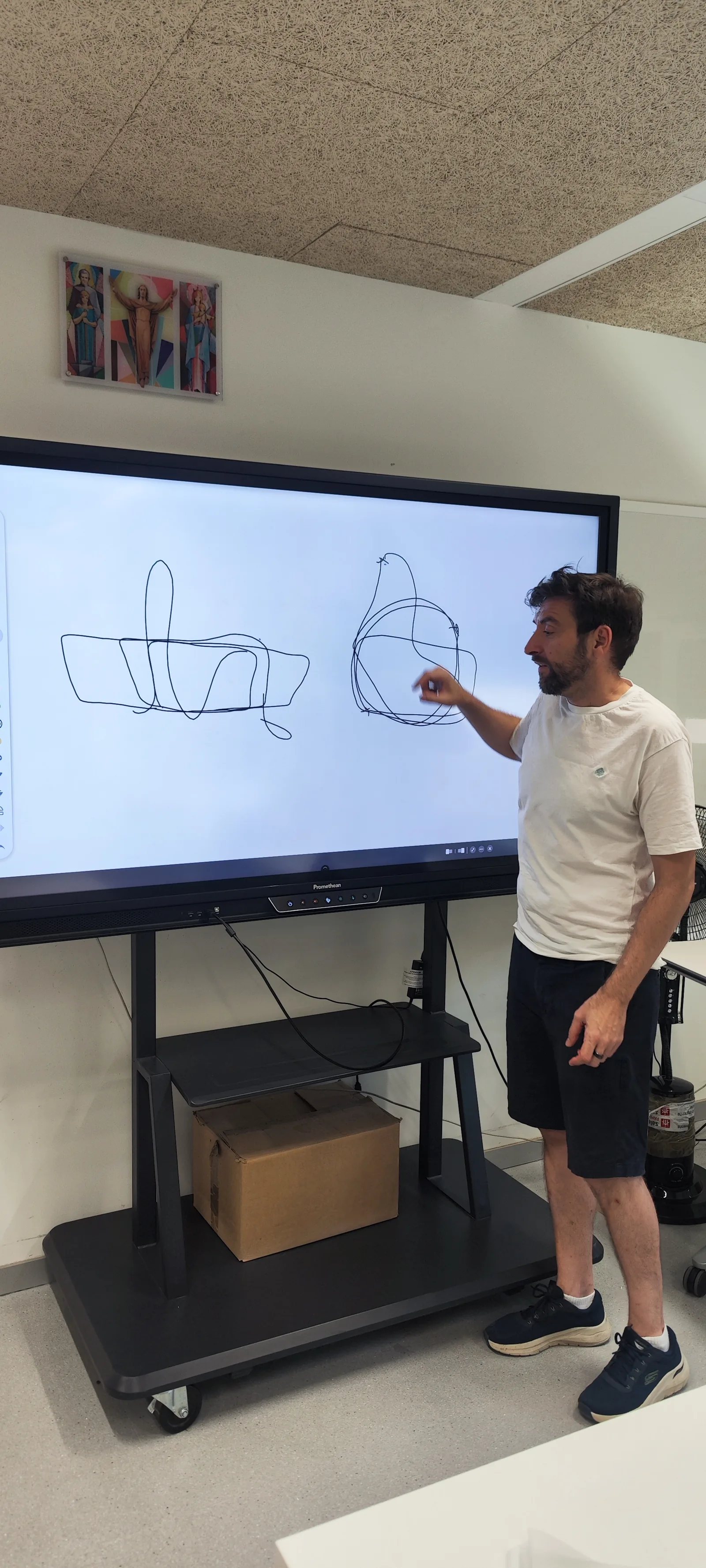 Sesión práctica de Grasshopper con el profesorado del módulo de carpintería