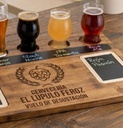 Bandeja de degustación para cervezas artesanas personalizada