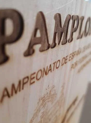 Trofeo personalizado en madera - vista 2