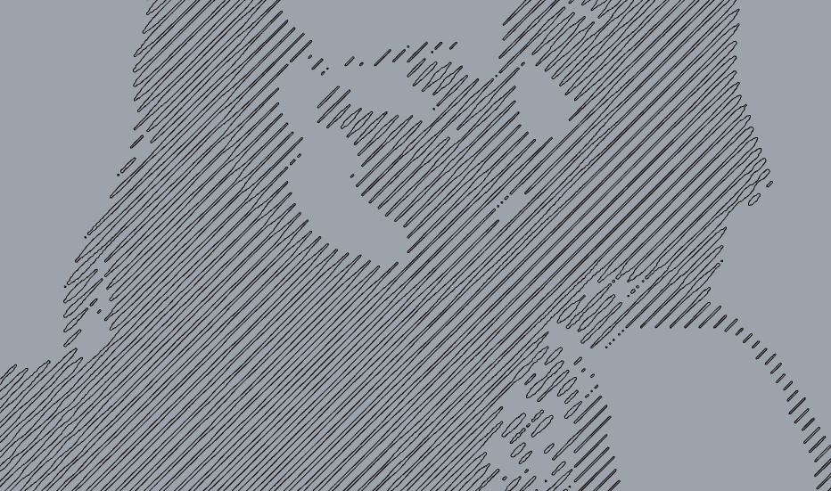 Cuadro técnica halftone lineal