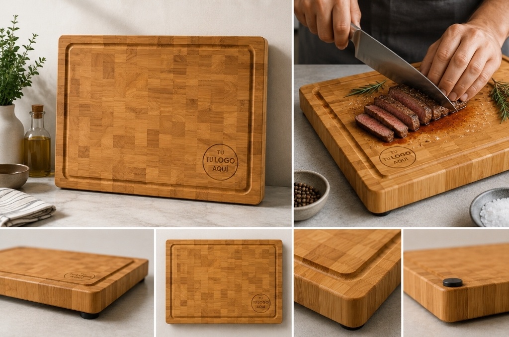 Tabla de cortar premium con recogejugos