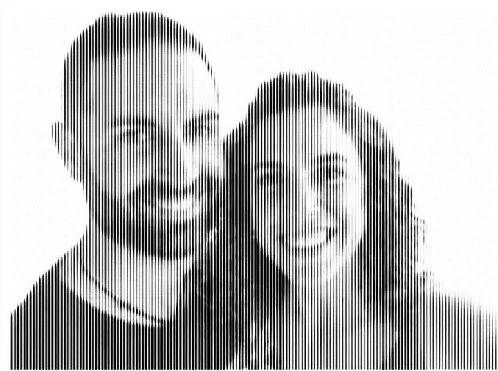 Cuadro técnica halftone lineal