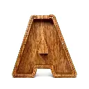 Hucha de madera personalizada con inicial