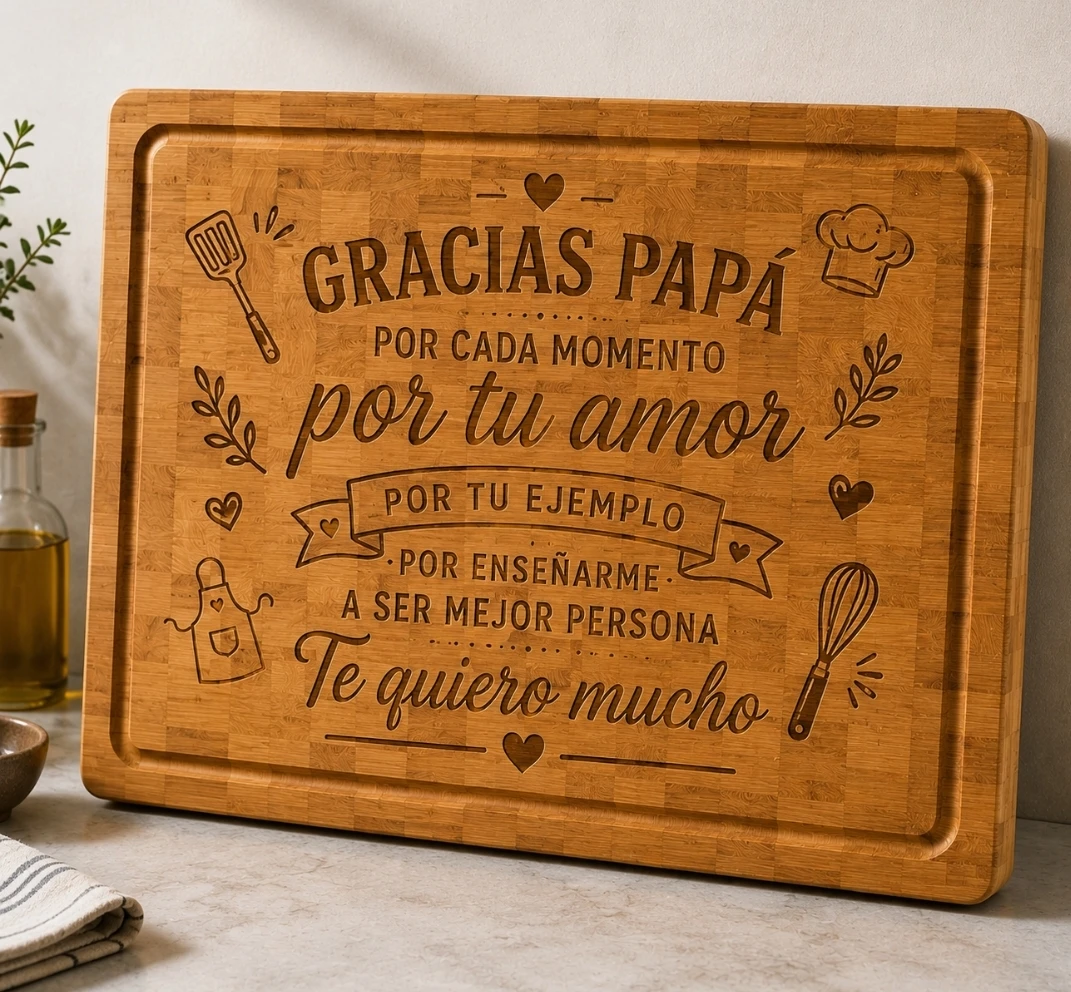 [TOV-TABLA-CORTE-PREM-001] Tabla de cortar premium con recogejugos