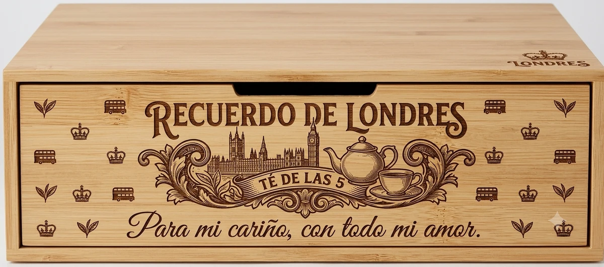 [TOV-COC-INFUSIONES] Organizador de infusiones de bambú personalizado